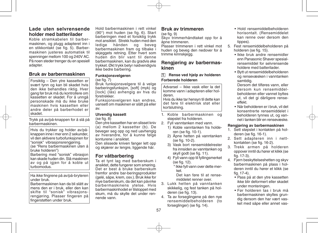 Panasonic ES8078 User Manual | Page 57 / 111