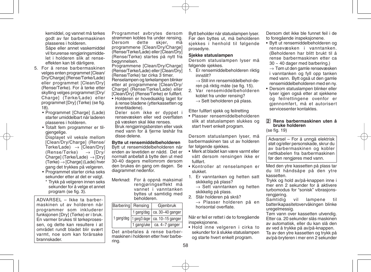 Panasonic ES8078 User Manual | Page 58 / 111