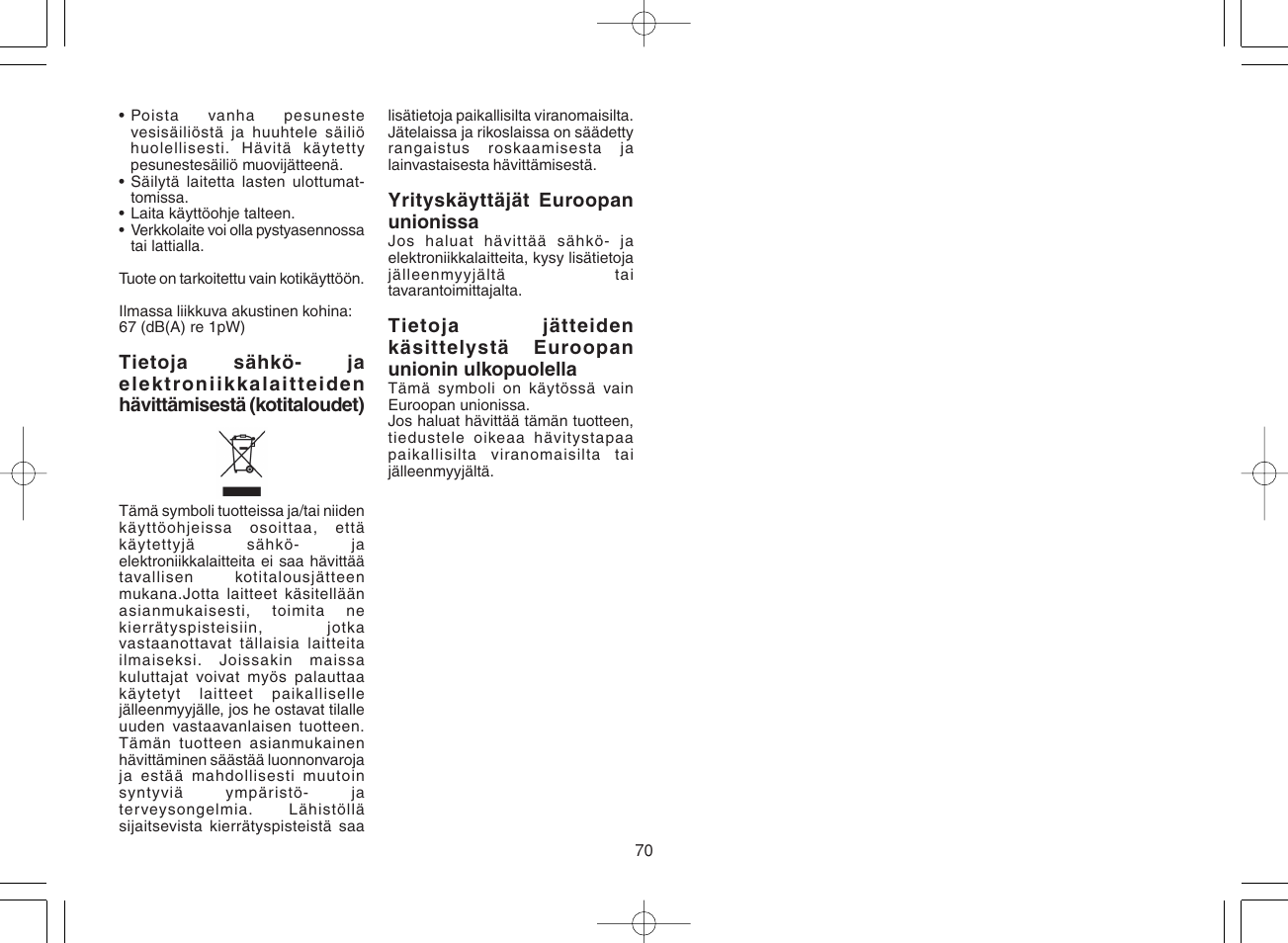 Panasonic ES8078 User Manual | Page 70 / 111