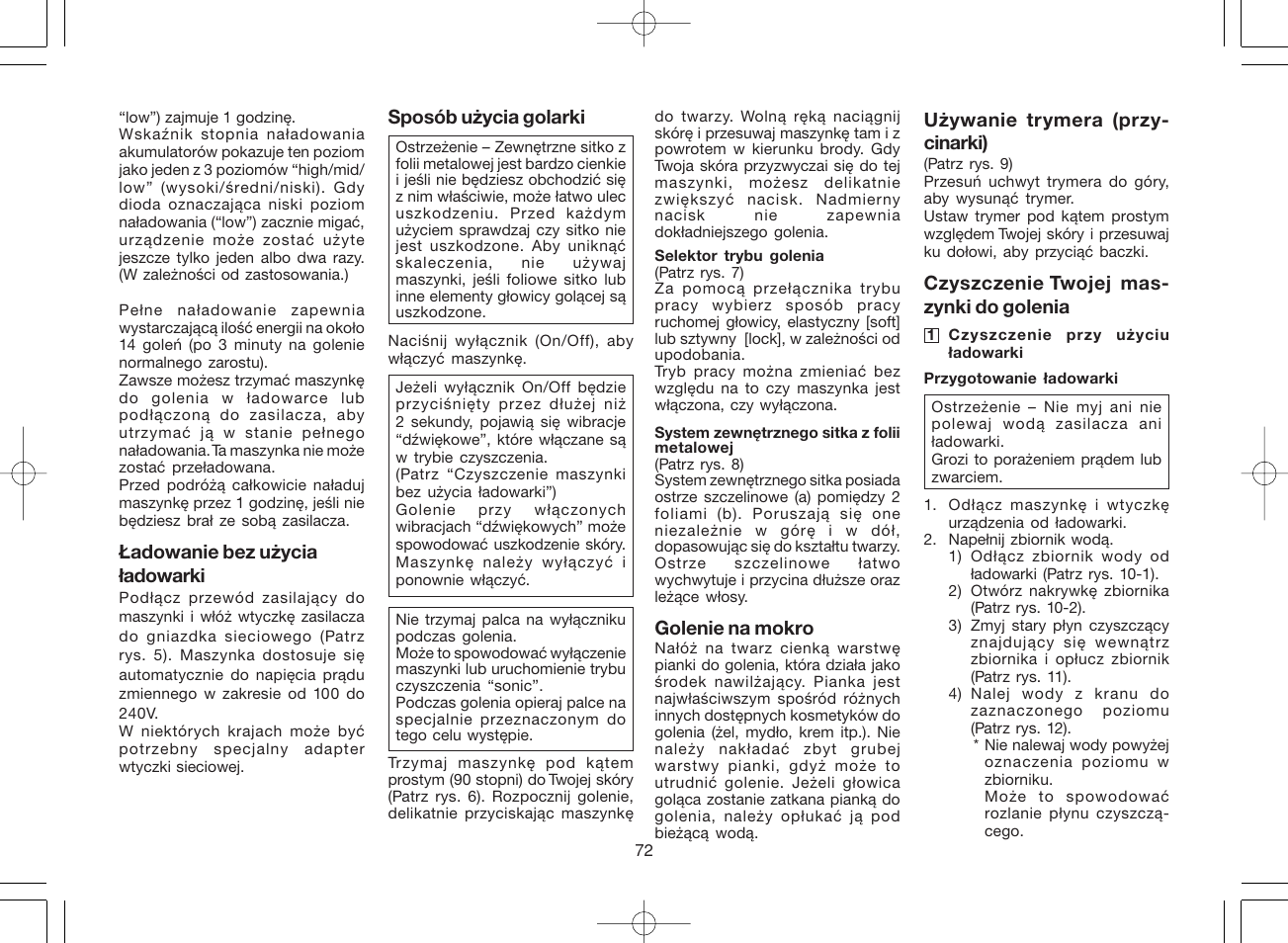 Panasonic ES8078 User Manual | Page 72 / 111