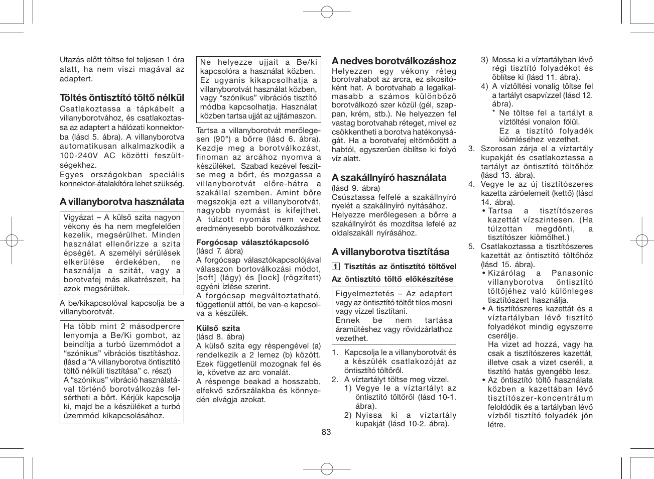 Panasonic ES8078 User Manual | Page 83 / 111