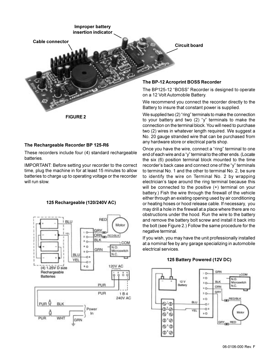 Acroprint BOSS BP125-R6 User Manual | Page 2 / 2