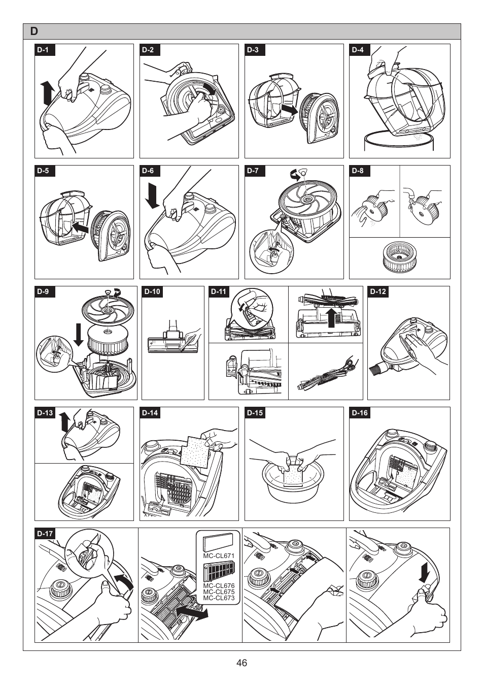 Panasonic MCCL673 User Manual | Page 46 / 48