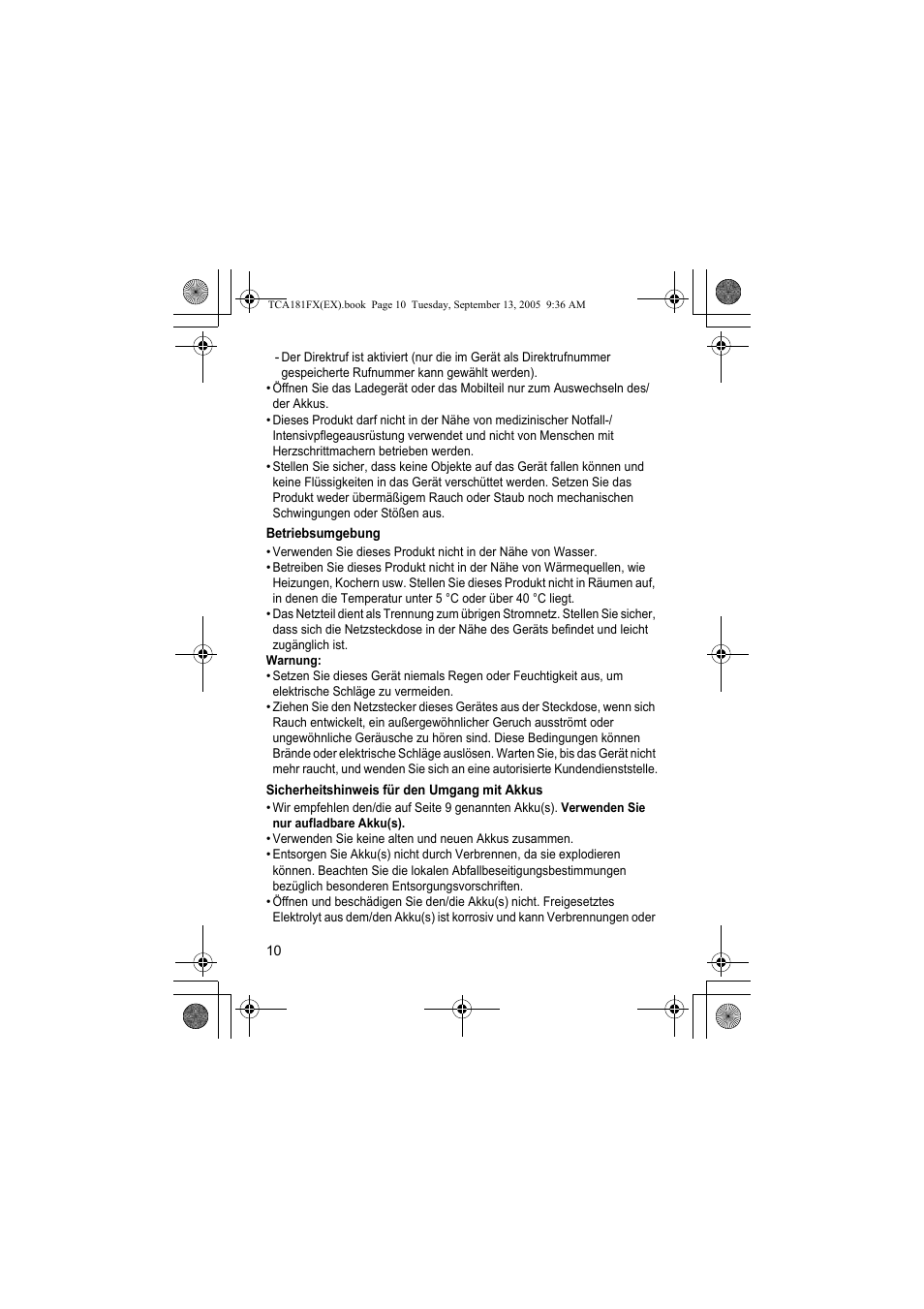 Panasonic KXTCA181FX User Manual | Page 10 / 40