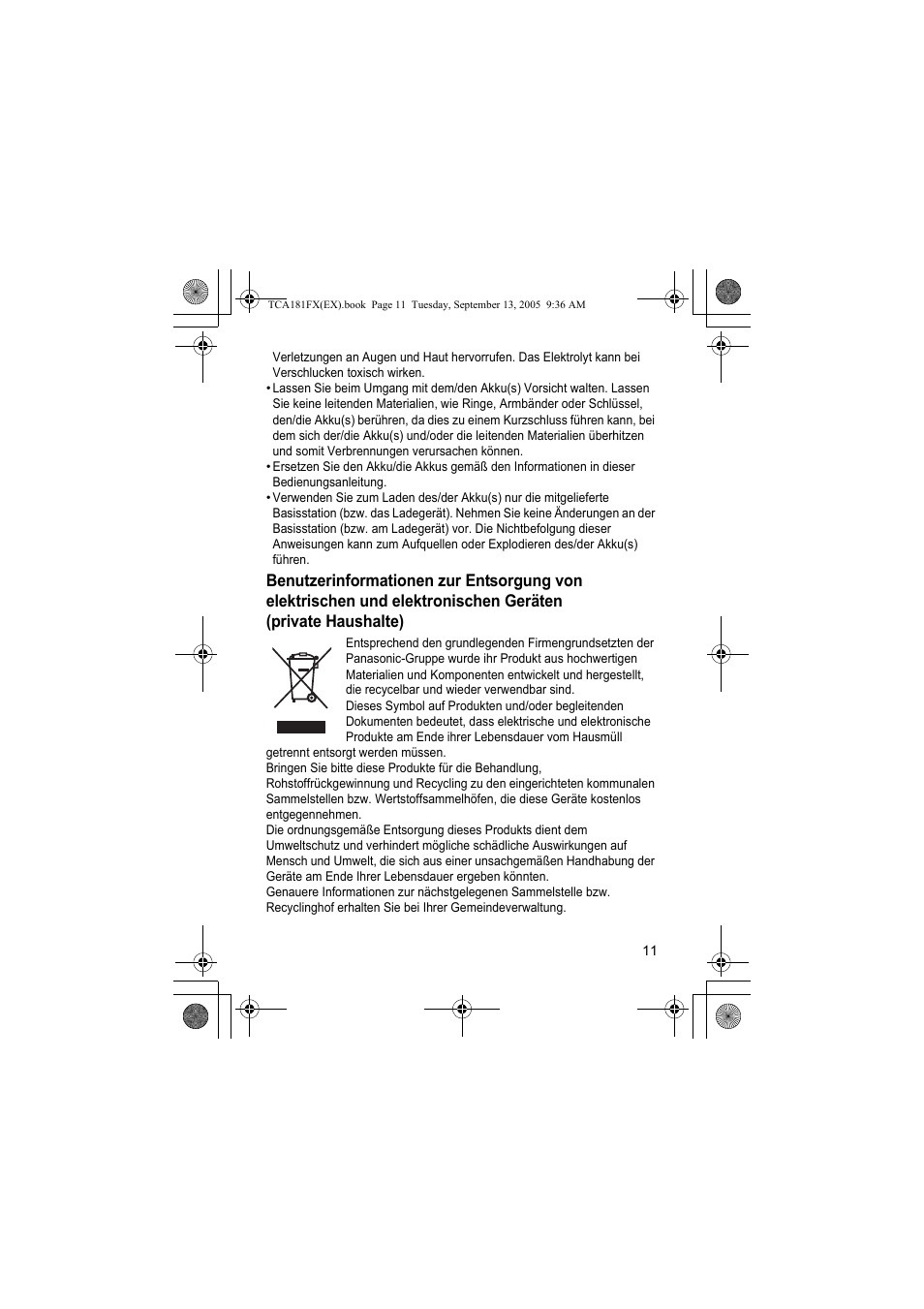 Panasonic KXTCA181FX User Manual | Page 11 / 40