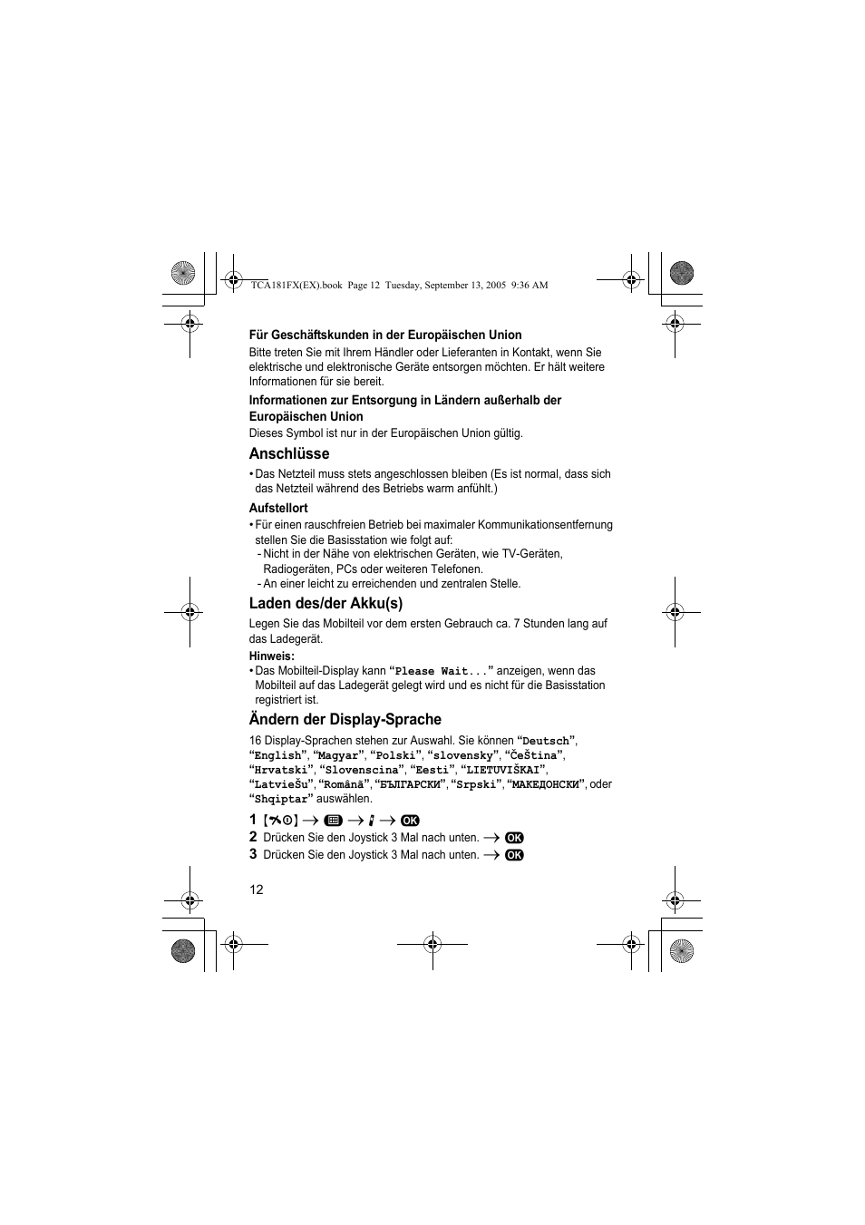 Panasonic KXTCA181FX User Manual | Page 12 / 40