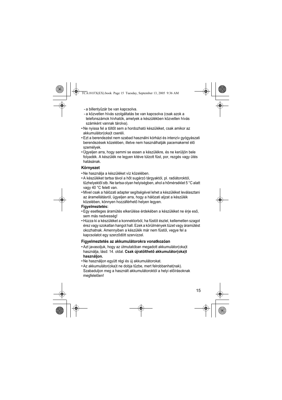 Panasonic KXTCA181FX User Manual | Page 15 / 40