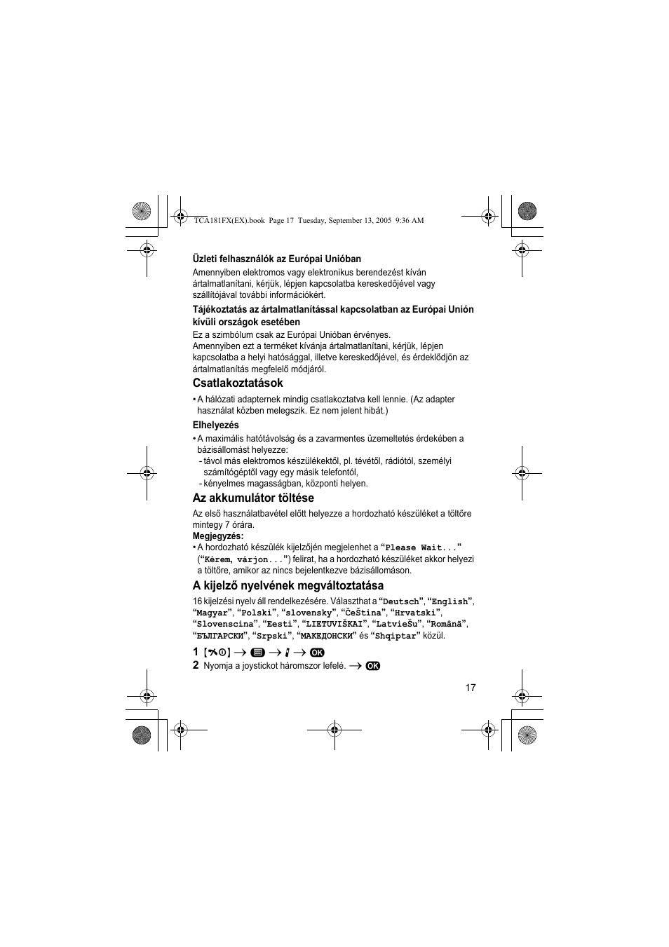 Panasonic KXTCA181FX User Manual | Page 17 / 40