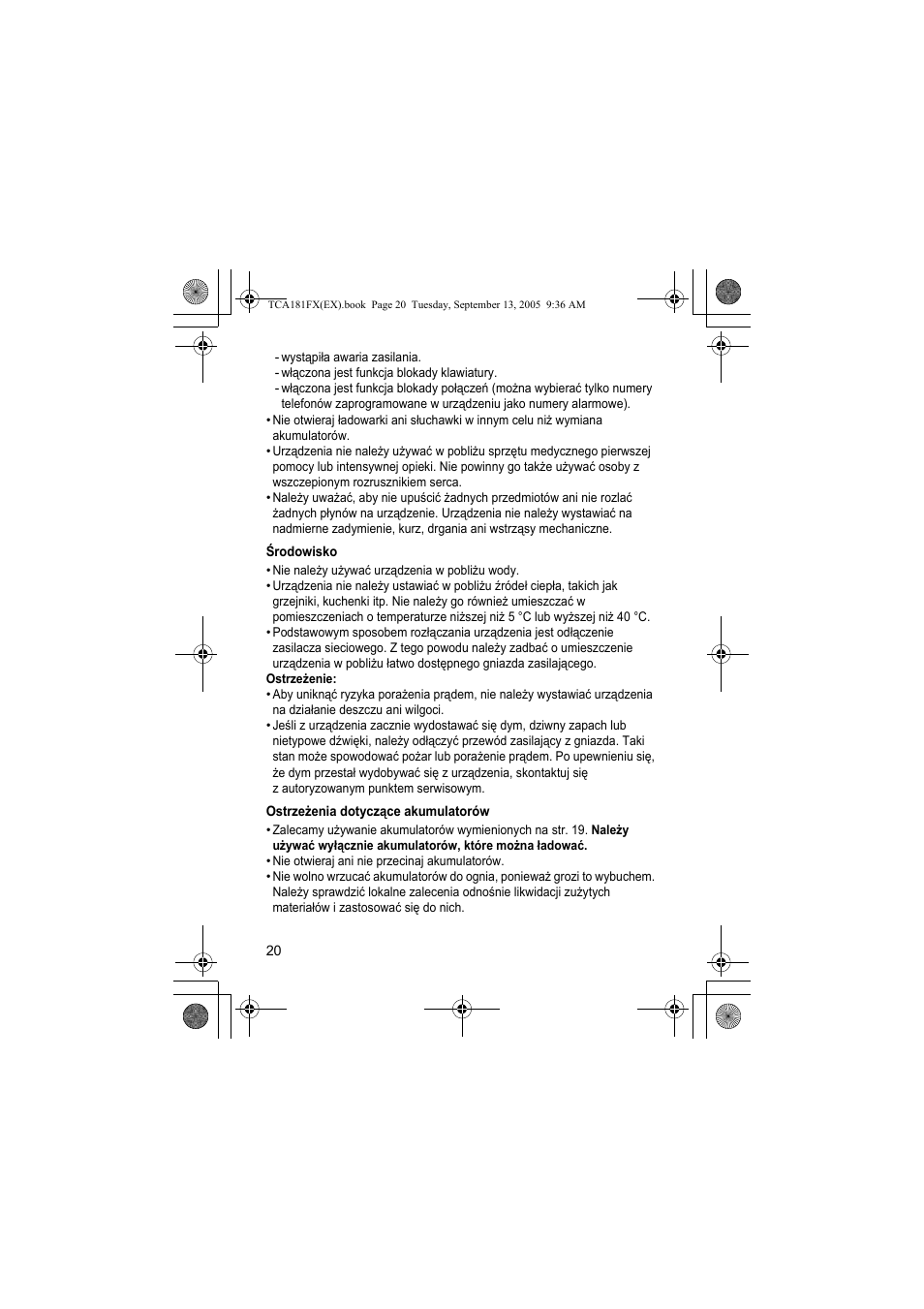 Panasonic KXTCA181FX User Manual | Page 20 / 40