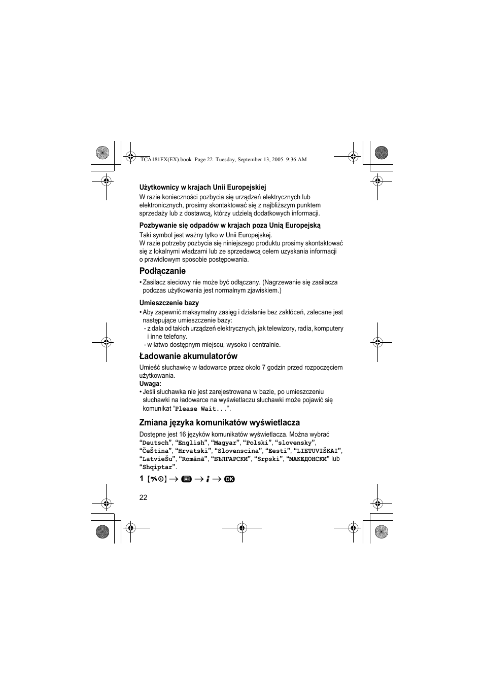 Panasonic KXTCA181FX User Manual | Page 22 / 40