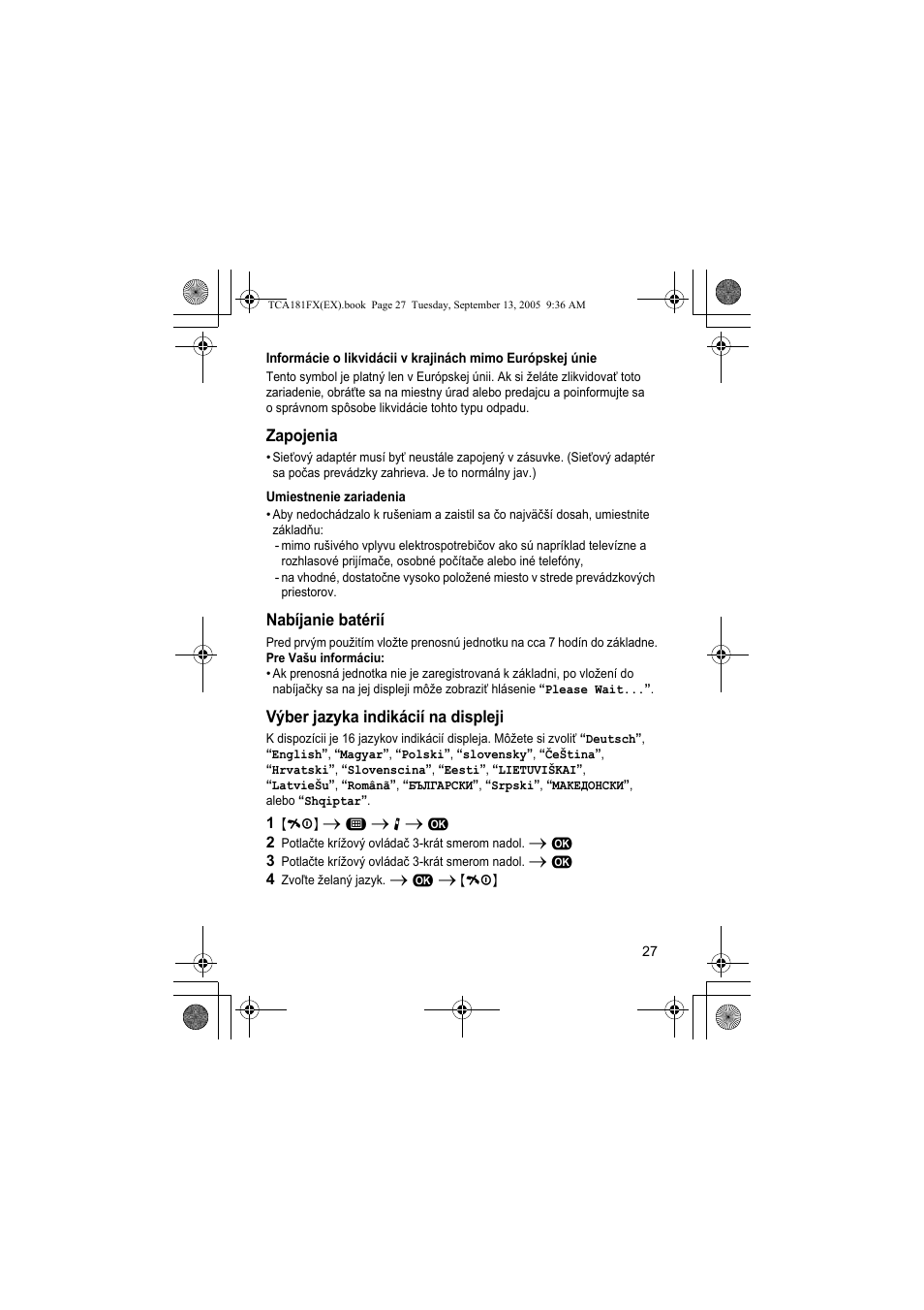 Panasonic KXTCA181FX User Manual | Page 27 / 40