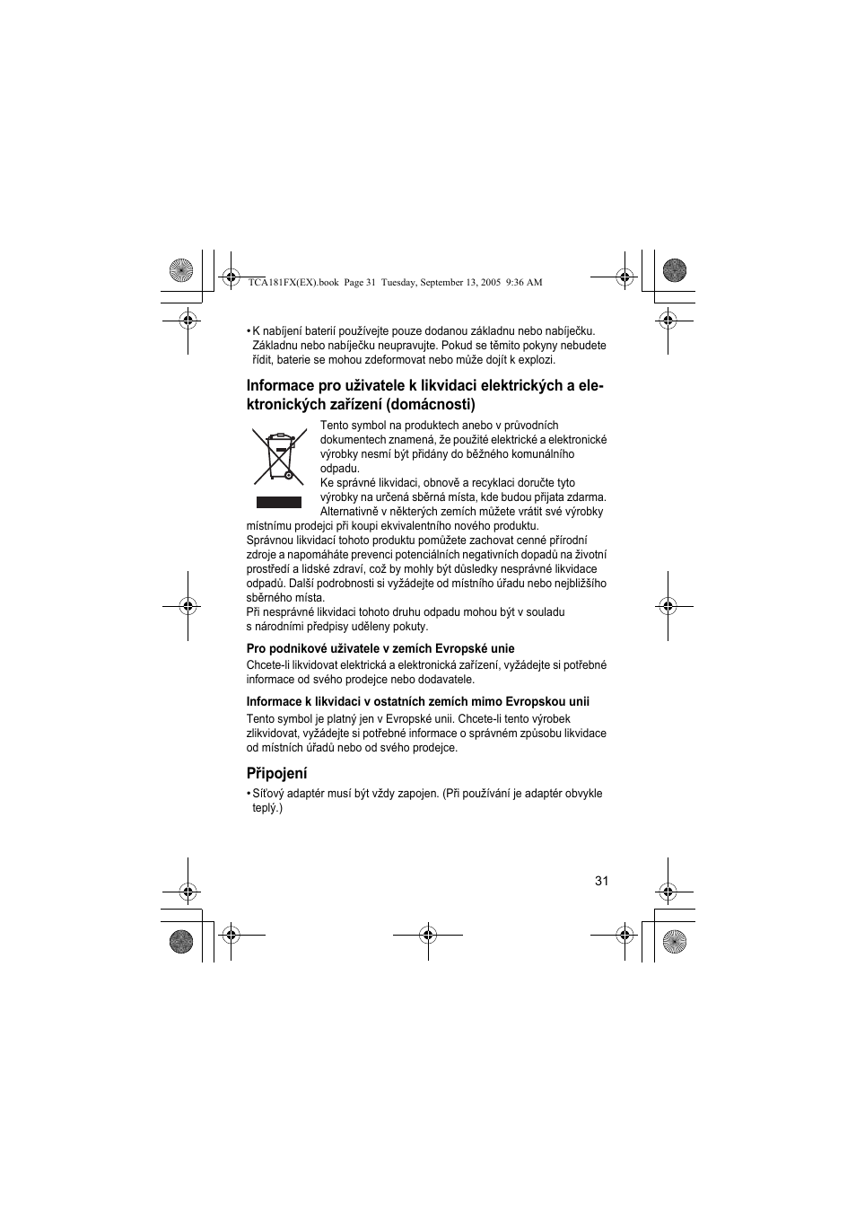 Panasonic KXTCA181FX User Manual | Page 31 / 40