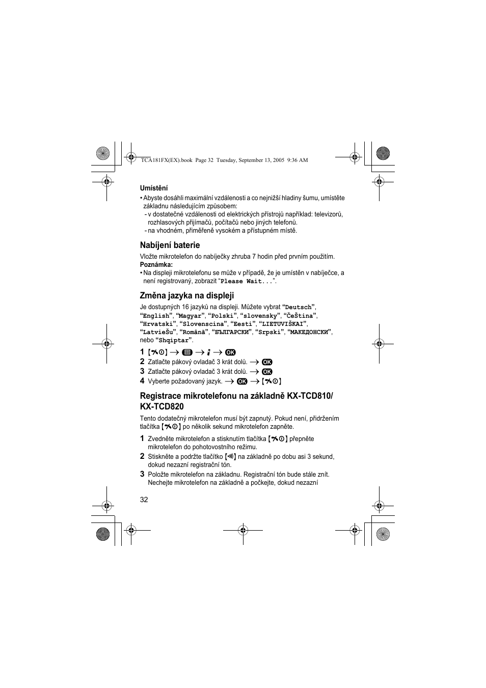 Panasonic KXTCA181FX User Manual | Page 32 / 40