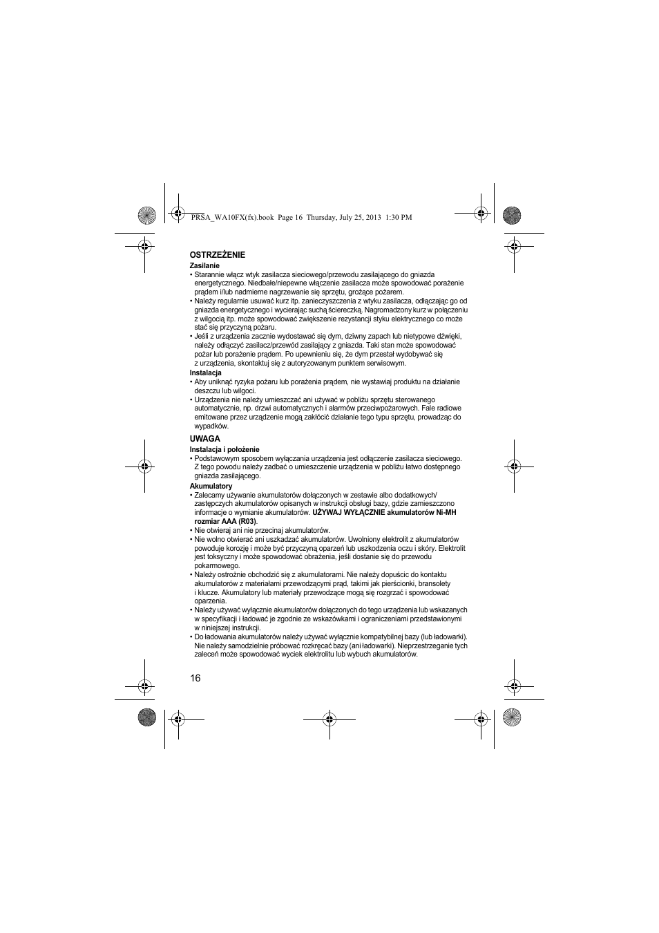 Panasonic KXPRWA10FX User Manual | Page 16 / 76