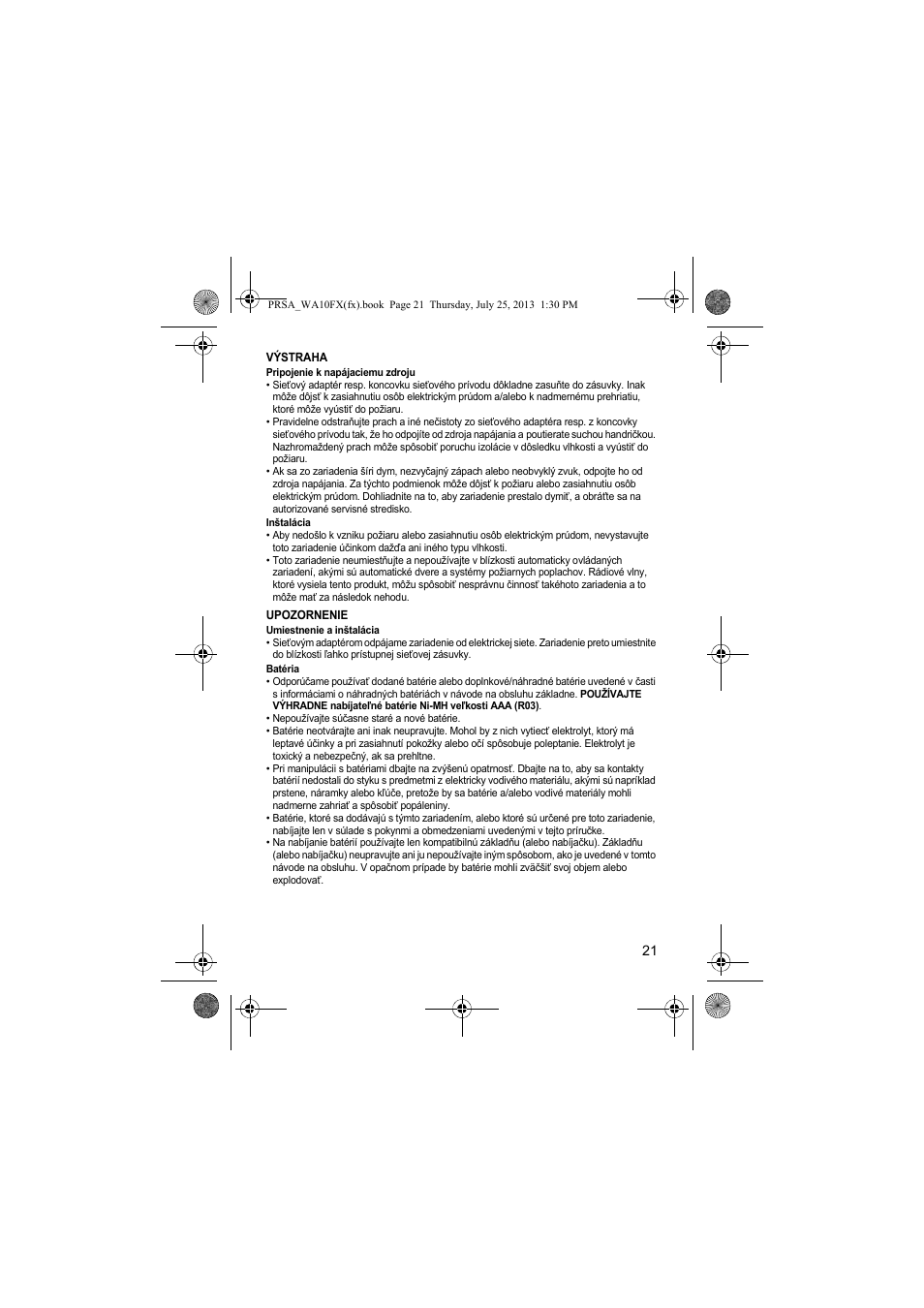 Panasonic KXPRWA10FX User Manual | Page 21 / 76