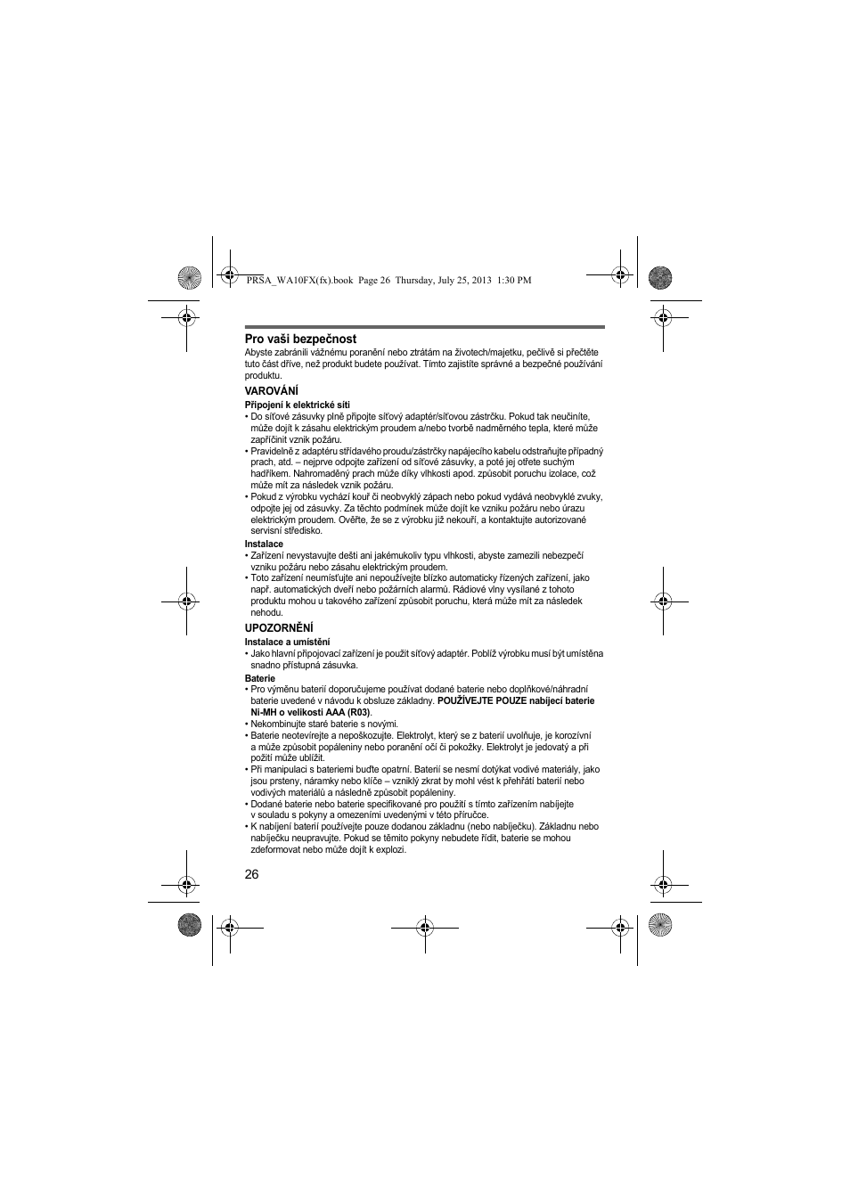 Panasonic KXPRWA10FX User Manual | Page 26 / 76