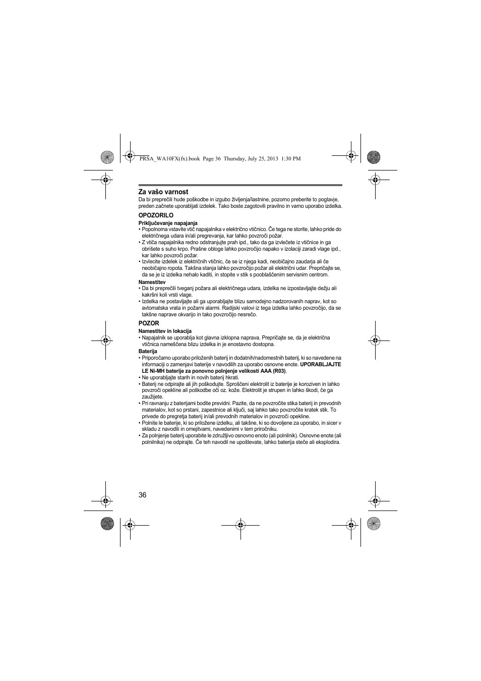 Panasonic KXPRWA10FX User Manual | Page 36 / 76