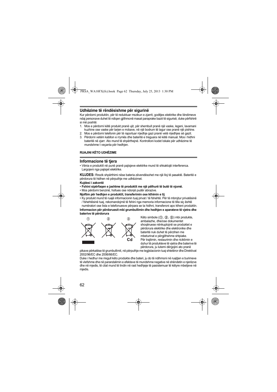 Panasonic KXPRWA10FX User Manual | Page 62 / 76