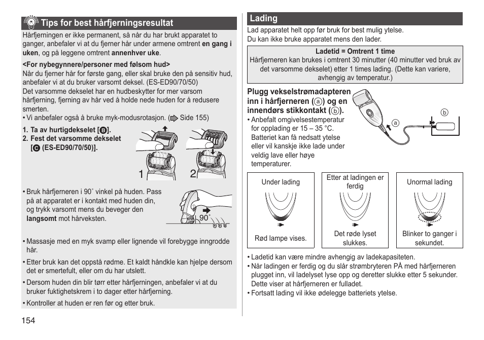 Panasonic ESED90 User Manual | Page 154 / 346