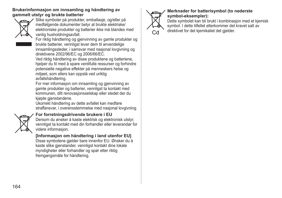 Panasonic ESED90 User Manual | Page 164 / 346
