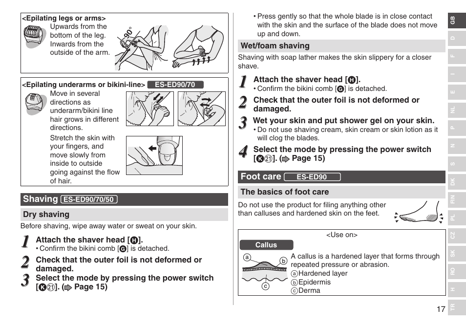 Panasonic ESED90 User Manual | Page 17 / 346