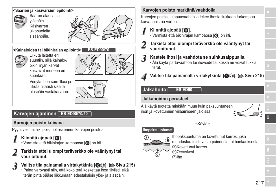 Panasonic ESED90 User Manual | Page 217 / 346