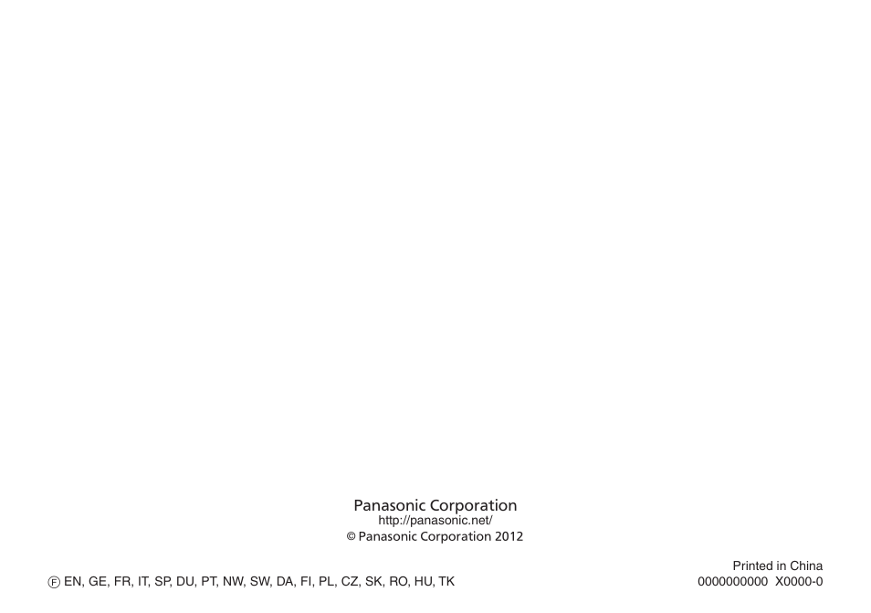 Panasonic ESED90 User Manual | Page 346 / 346