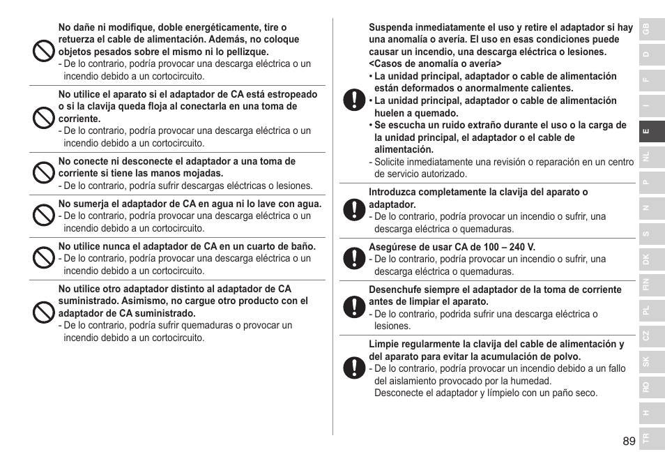 Panasonic ESED90 User Manual | Page 89 / 346