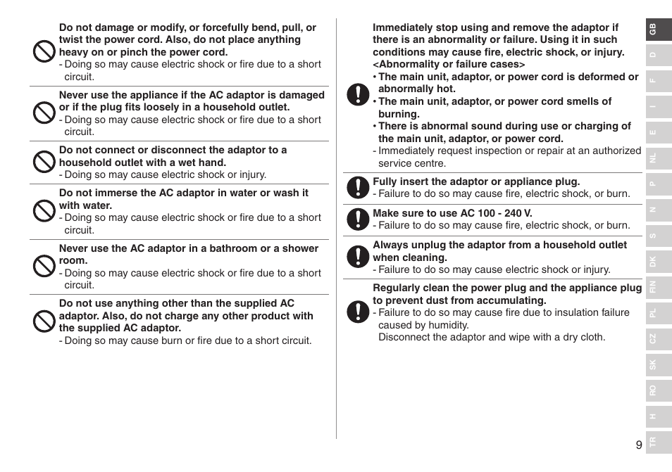 Panasonic ESED90 User Manual | Page 9 / 346
