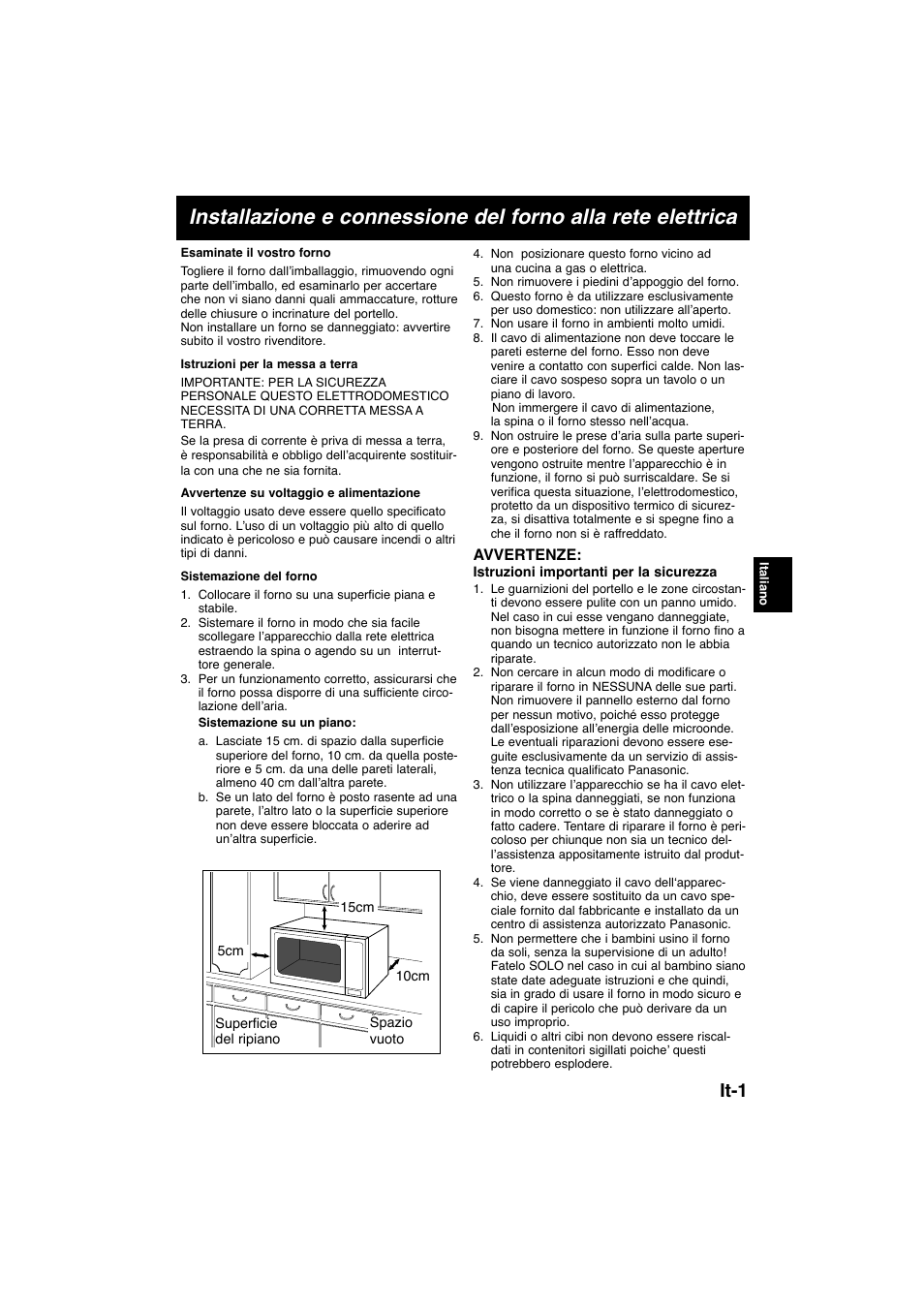 It-1 | Panasonic NNE245WBEPG User Manual | Page 39 / 137