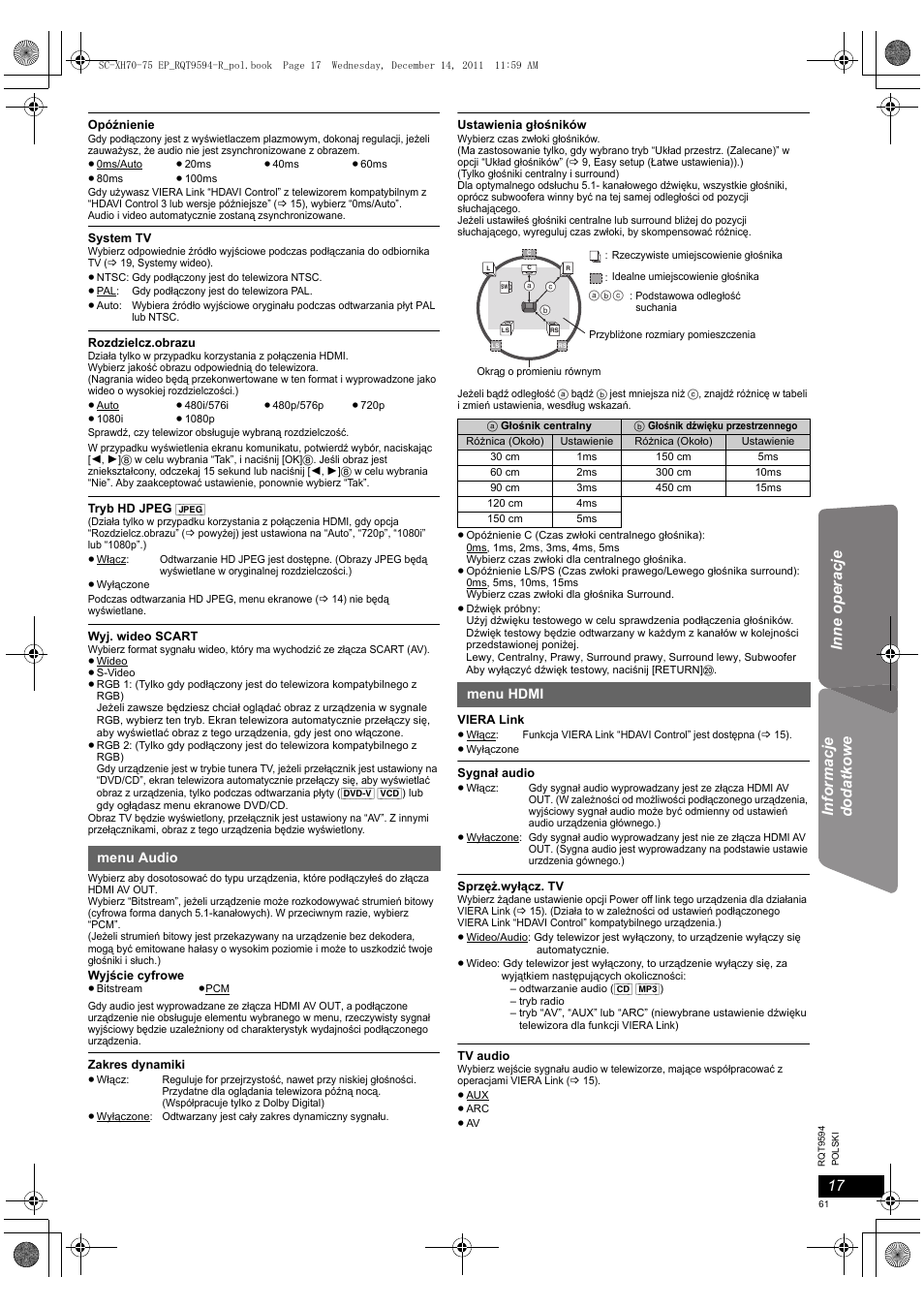 Panasonic SCXH75EP User Manual | Page 61 / 94
