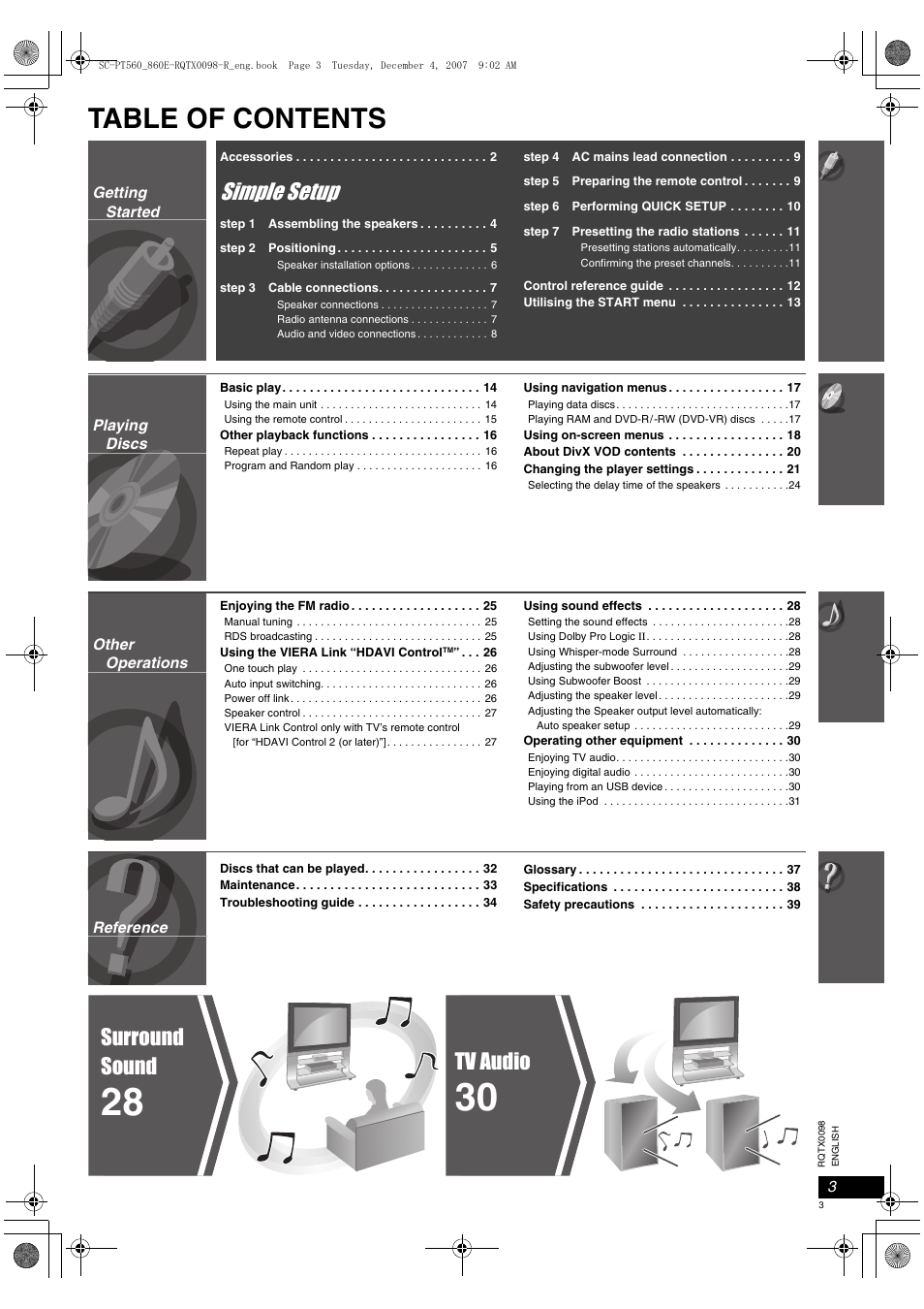 Panasonic SCPT860 User Manual | Page 3 / 116