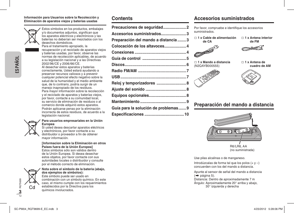 Panasonic SCPM04EC User Manual | Page 12 / 56