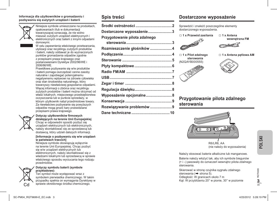 Panasonic SCPM04EC User Manual | Page 39 / 56