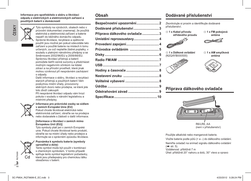 Panasonic SCPM04EC User Manual | Page 48 / 56