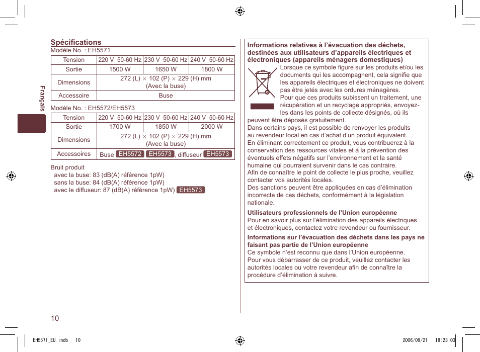 Panasonic EH5571 User Manual | Page 10 / 60