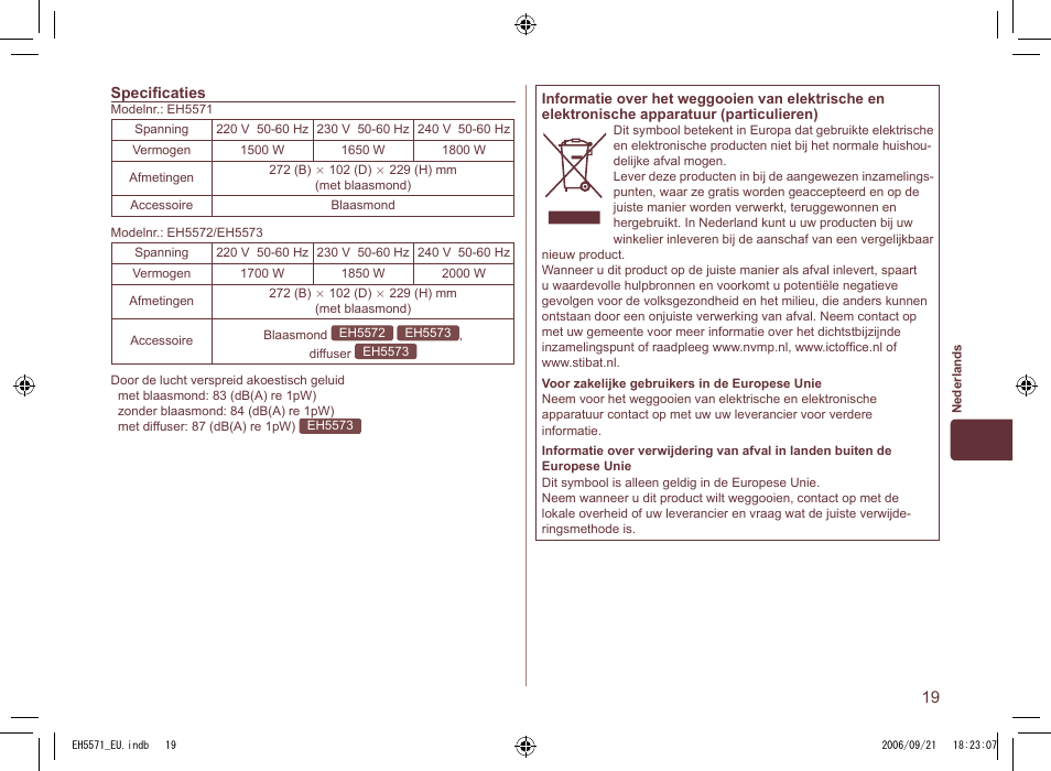 Panasonic EH5571 User Manual | Page 19 / 60