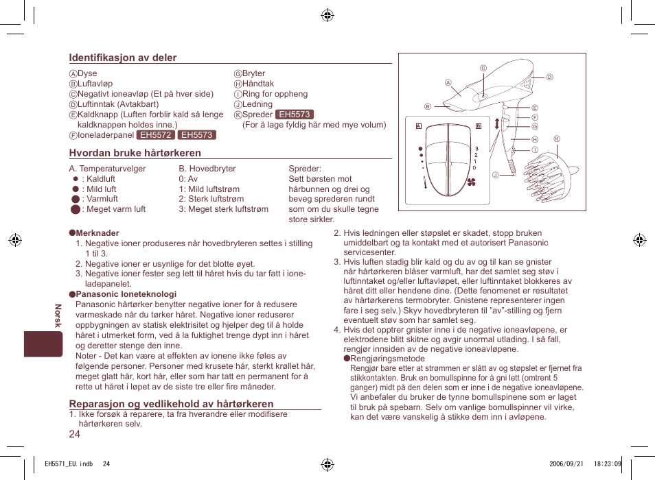 Panasonic EH5571 User Manual | Page 24 / 60