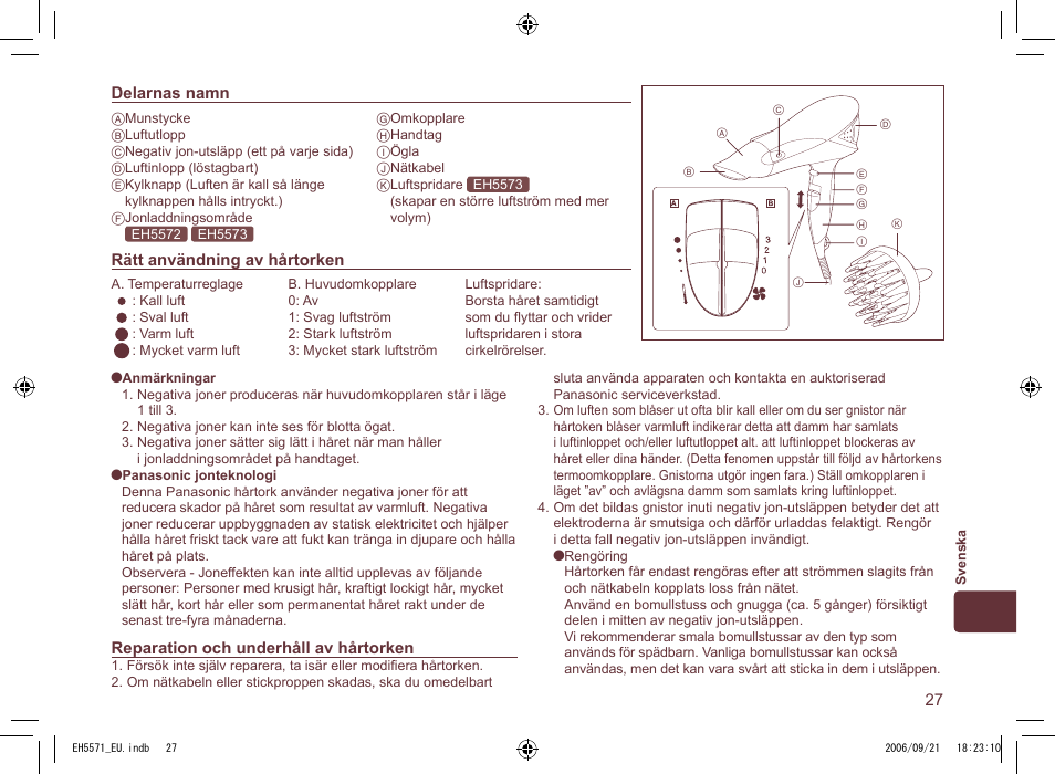 Panasonic EH5571 User Manual | Page 27 / 60