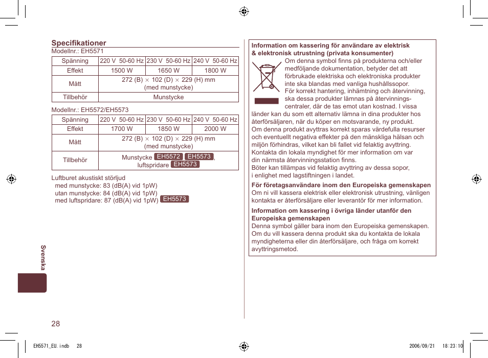 Panasonic EH5571 User Manual | Page 28 / 60