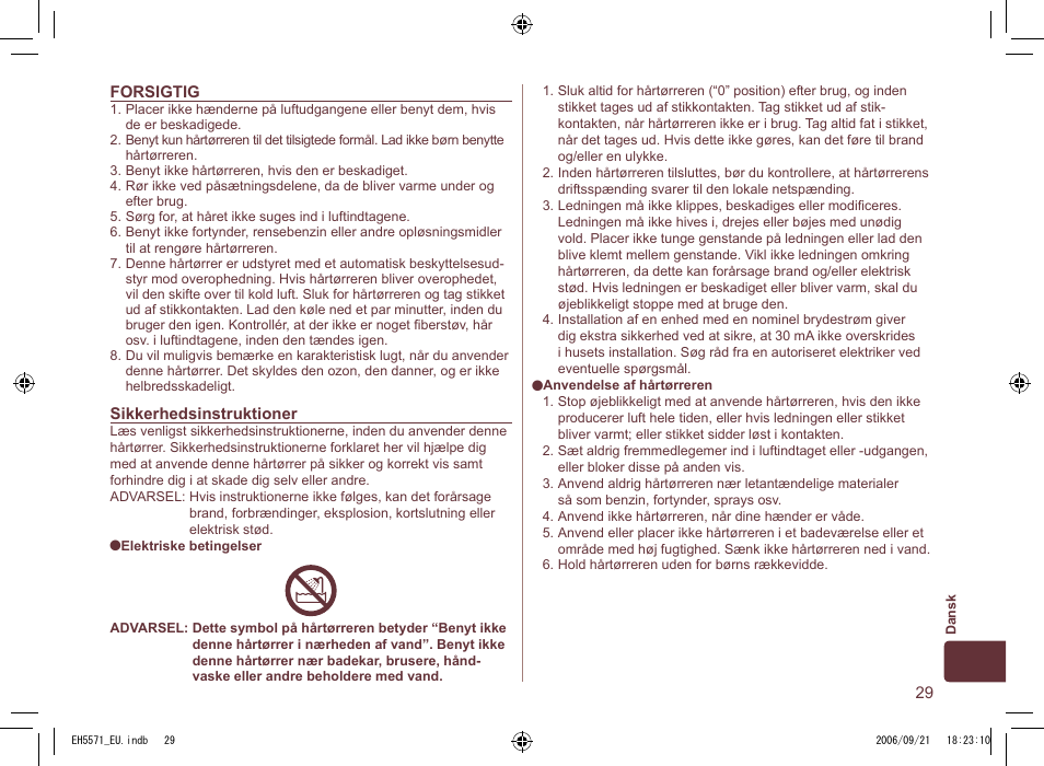 Panasonic EH5571 User Manual | Page 29 / 60