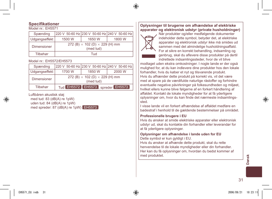 Panasonic EH5571 User Manual | Page 31 / 60