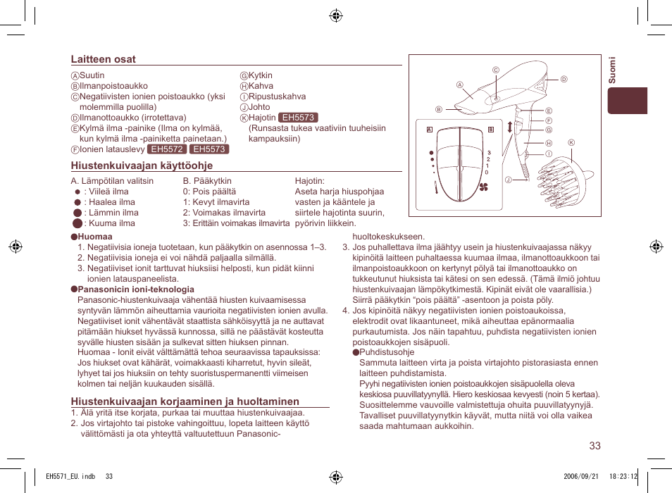 Panasonic EH5571 User Manual | Page 33 / 60