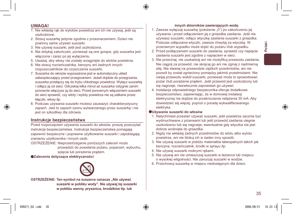 Panasonic EH5571 User Manual | Page 35 / 60