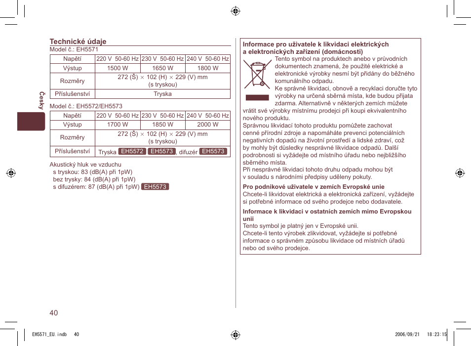 Panasonic EH5571 User Manual | Page 40 / 60