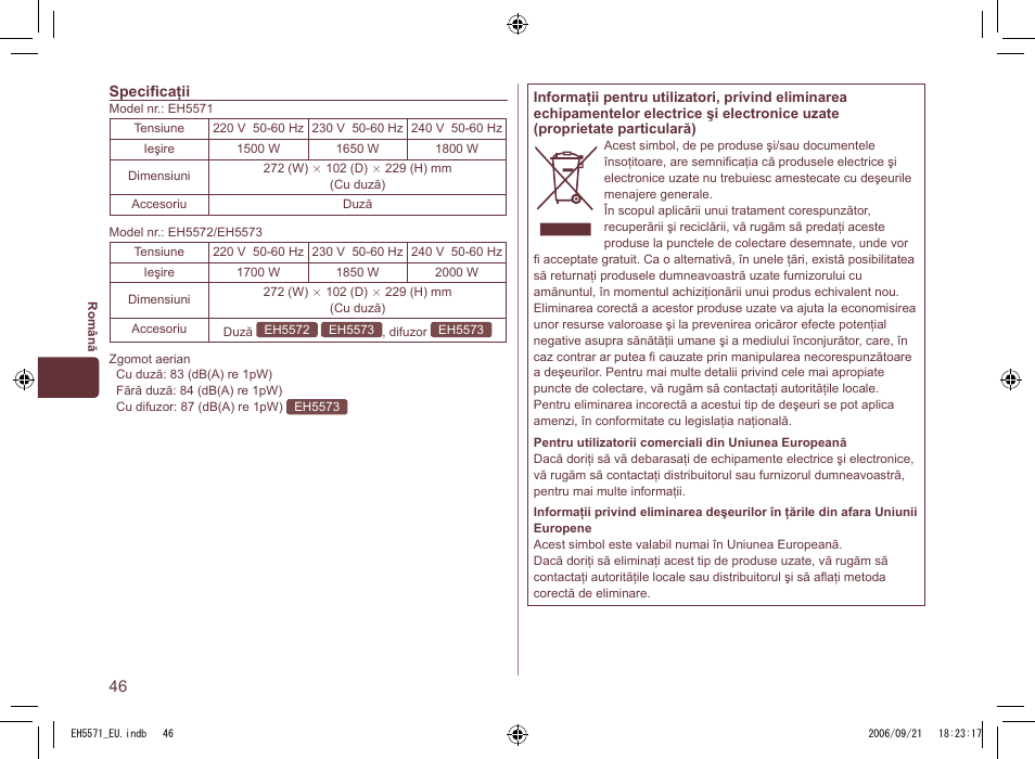 Panasonic EH5571 User Manual | Page 46 / 60