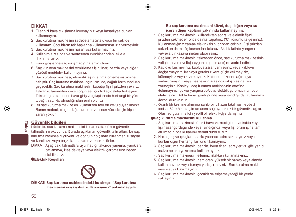 Panasonic EH5571 User Manual | Page 50 / 60