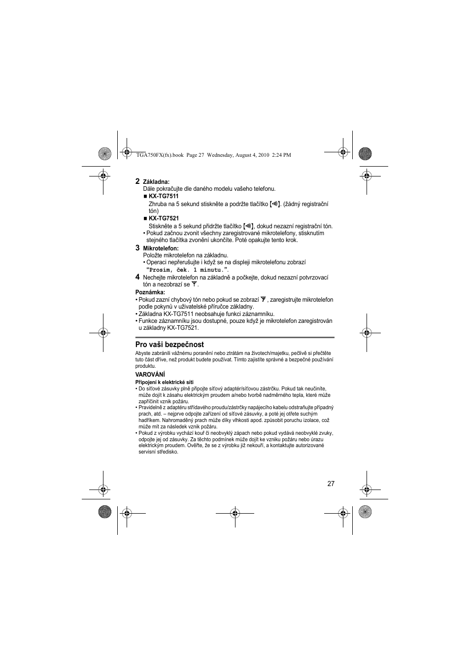 Panasonic KXTGA750FX User Manual | Page 27 / 76