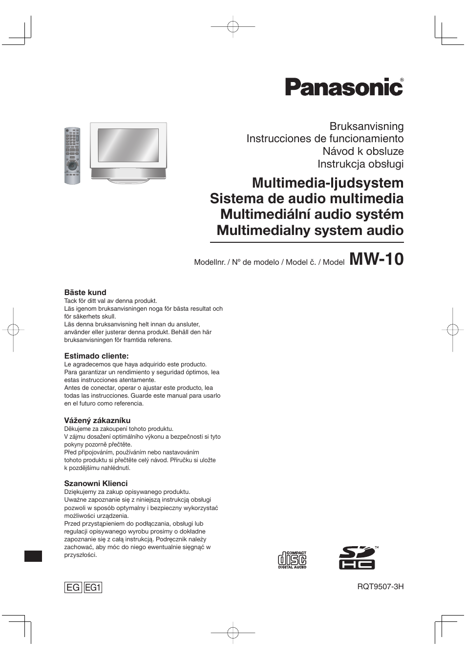 Panasonic MW10 User Manual | 100 pages