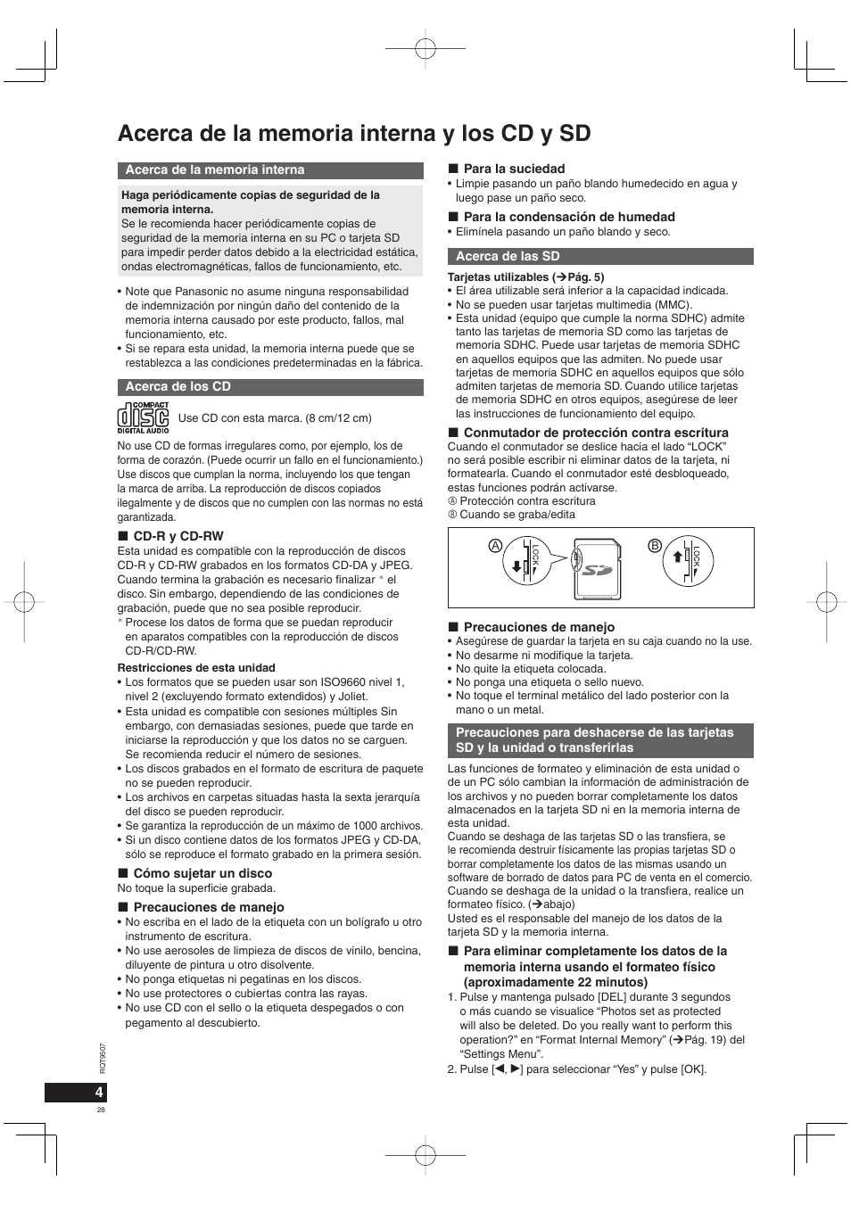 Panasonic MW10 User Manual | Page 28 / 100